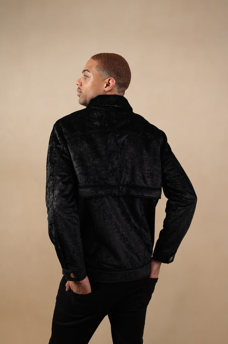 [Gender-neutral] Onyx O1 Detachable Embossed Velvet Jacket (pre-order only)