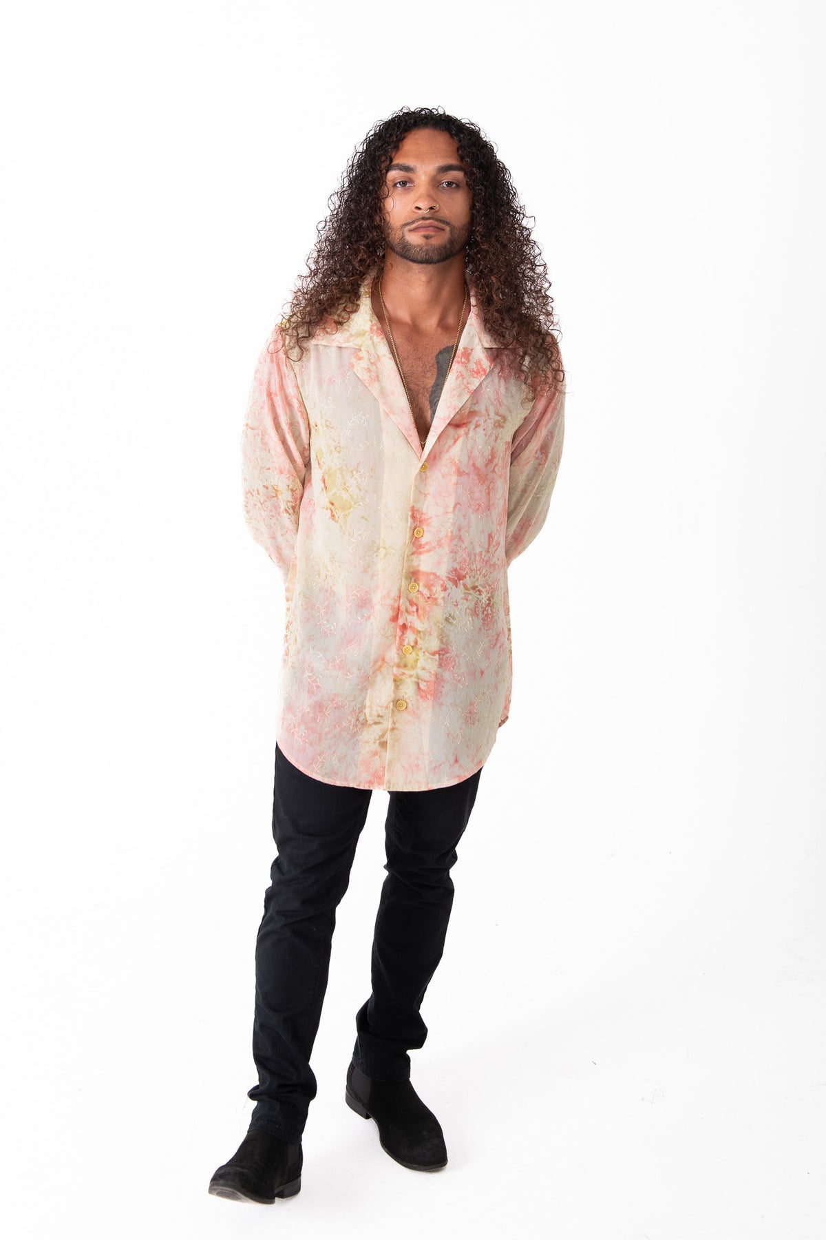 Salmon Boyfriend Shirt – OMARU NYC