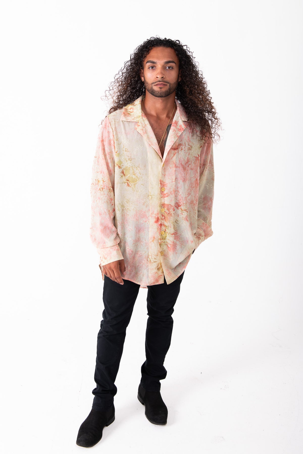 Salmon Boyfriend Shirt – OMARU NYC