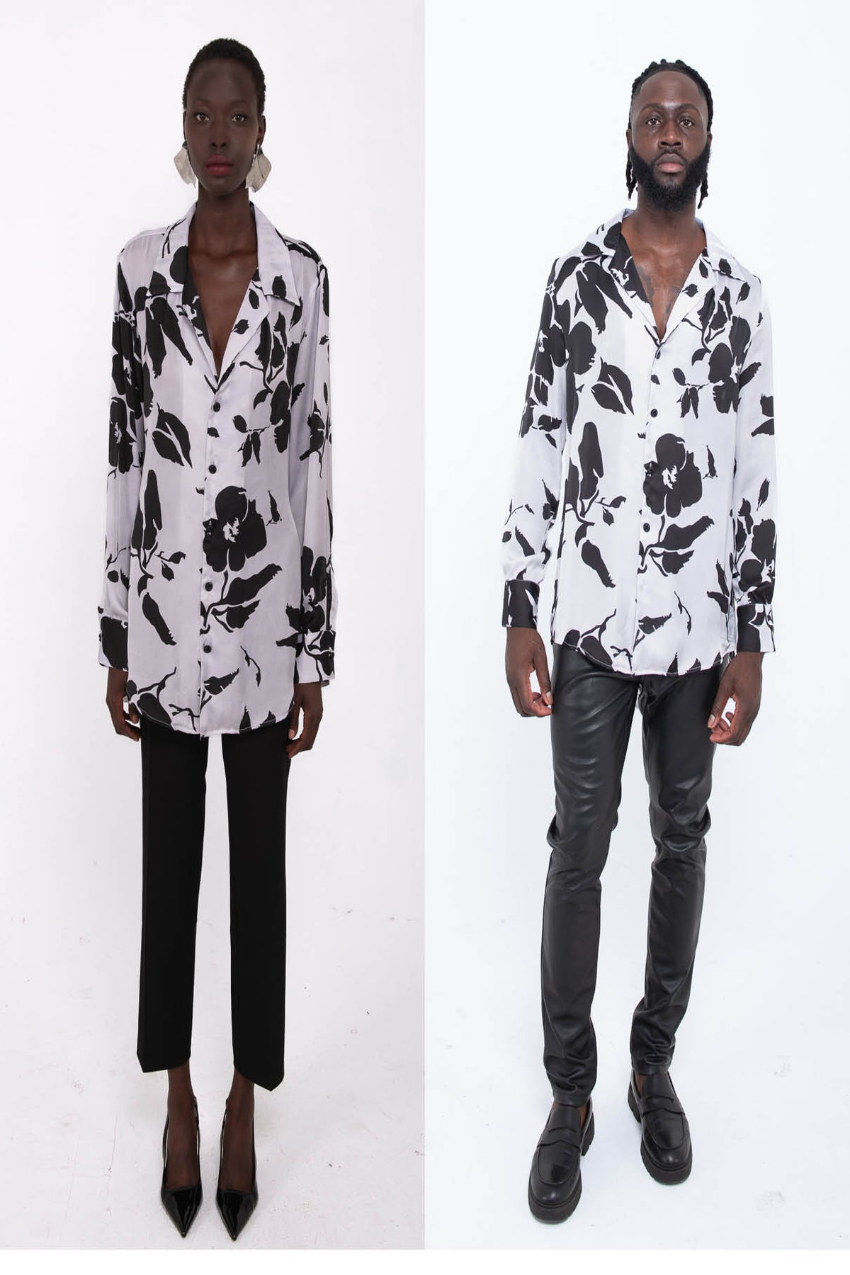 Floral Boyfriend Shirt – OMARU NYC